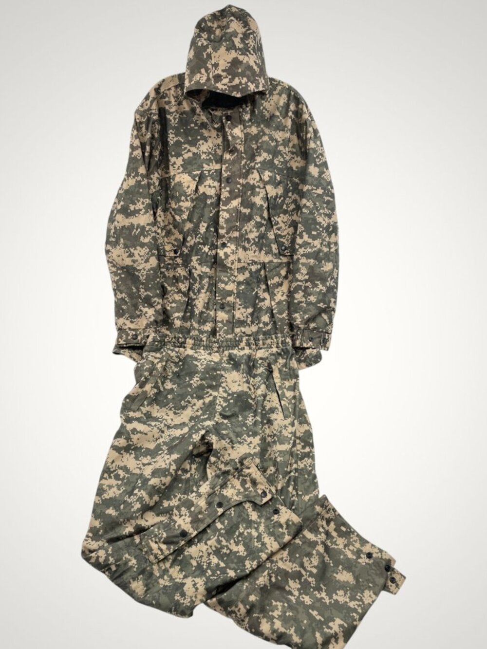 Master Sportsman Digital Camo Hunting Utility Jacket Pants Hooded Set Men’s L